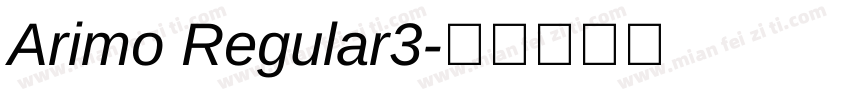 Arimo Regular3字体转换